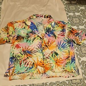 Steve Madden Multicolor Abstract Print Shirt